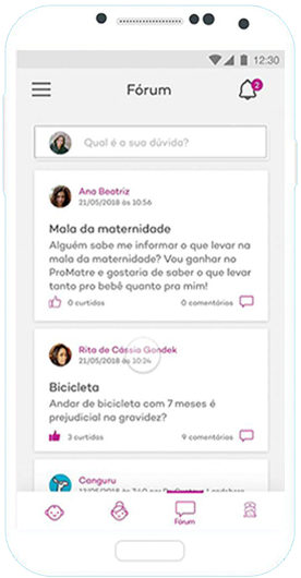 Redesigned forum screen