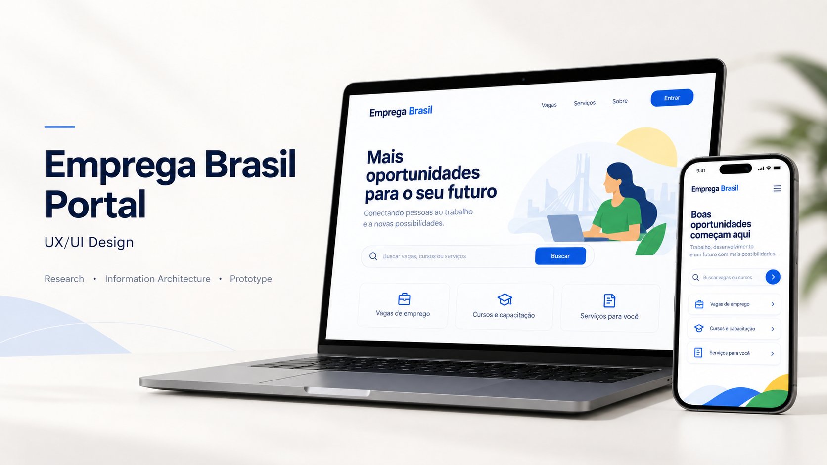 Emprega Brasil platform home screen